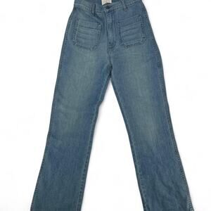 DÔEN Women's Blue and Navy Jeans Size 25